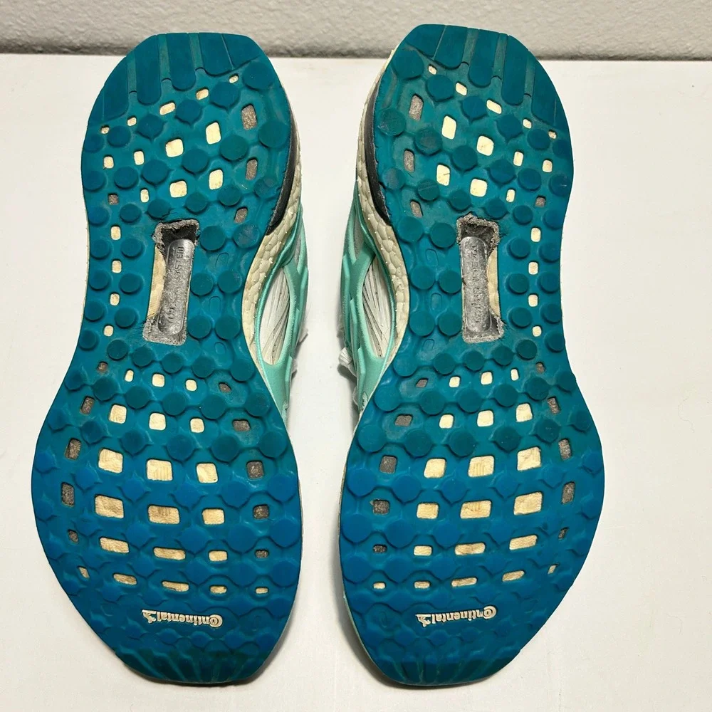 Adidas Energy Boost Womens Running Shoes White Mint Green BB3458 Size 7.5